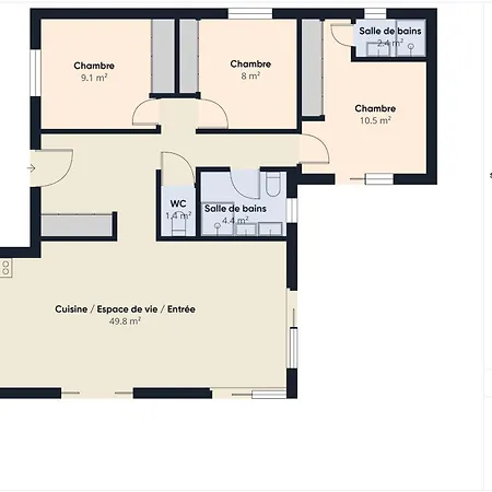 בית נופש Piscine Chauffee - 750m - 4 Adultes - 4 Enfants