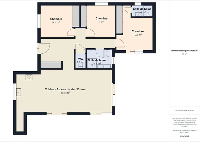 Hébergement de vacances Piscine Chauffée - 750m - 4 Adultes - 4 Enfants